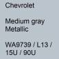 Preview: Chevrolet, Medium gray Metallic, WA9739 / L13 / 15U / 90U.